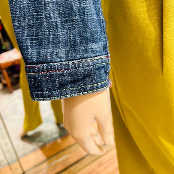 CAPPOPERA ATELIER Made in Italy Denim Cropped Jacket Zip closure Pockets front - Picture 12 of 14